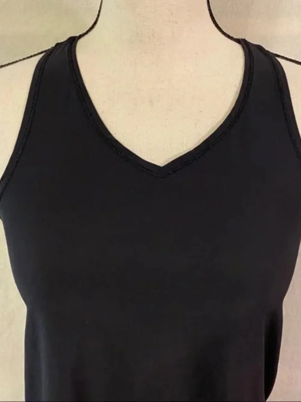 Ivivva black racerback v-neck laser cut Set Motion tank top